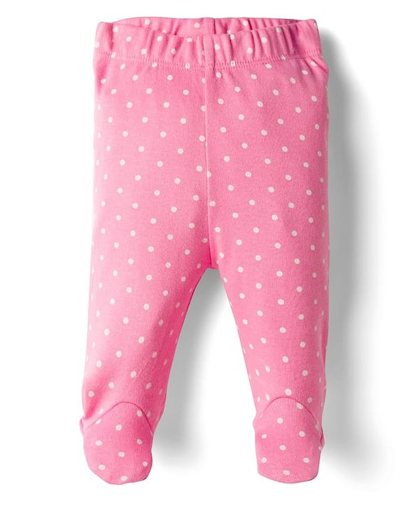 Babyhug Cotton Knit Full Length Bootie Leggings With Floral Print Pack Of 3 - Pink Maroon & Purple