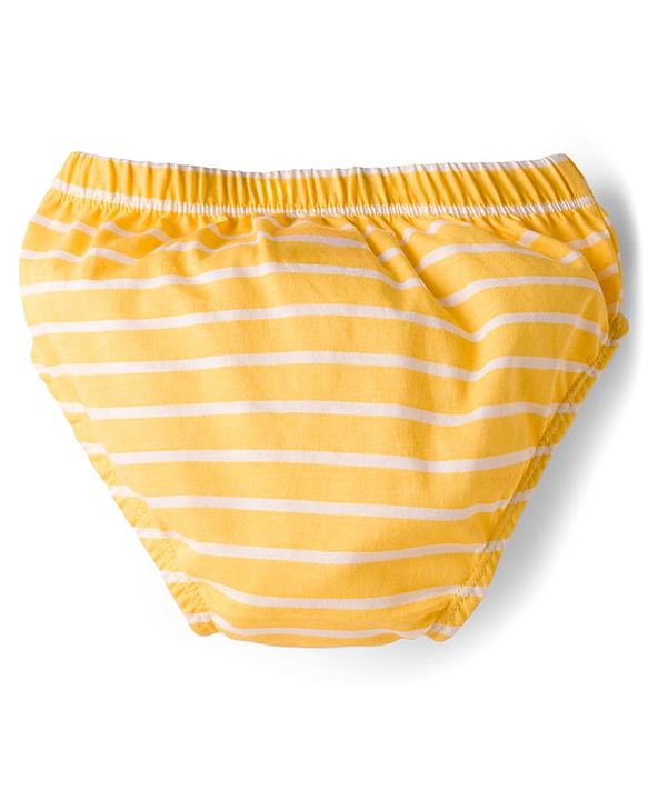 Babyhug 100% Cotton Knit Animal Printed & Striped Briefs Pack Of 3 - Mutlicolour
