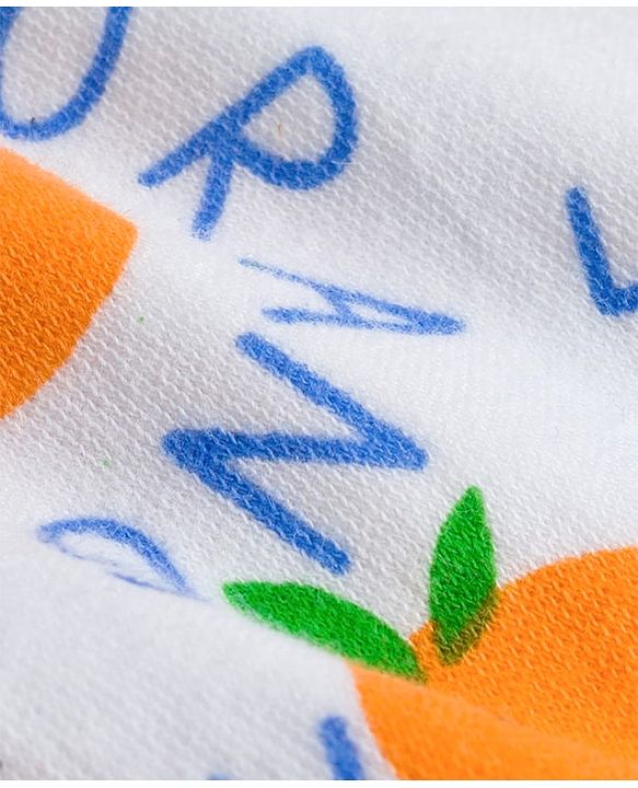 Babyhug Cotton Knit Bootie Leggings With Polka Dot Print Pack Of 3 - Navy Blue White & Orange