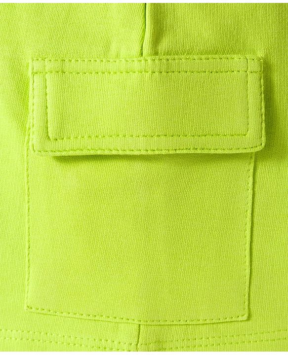 Babyhug Single Jersey Knit Half Sleeves T-Shirt & Shorts Set with Leaf Print - Light Green