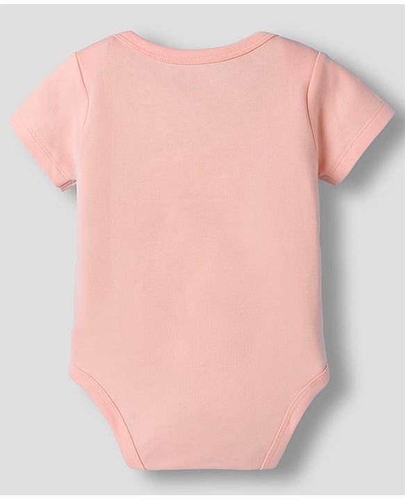 Babyhug 100% Pure Superfine Cotton Knit Half Sleeves Solid Onesies Pack of 3 - Multicolor