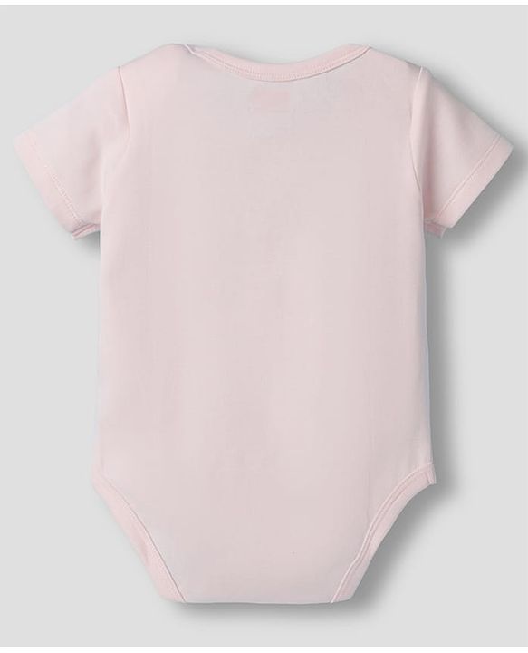 Babyhug 100% Pure Superfine Cotton Knit Half Sleeves Solid Onesies Pack of 3 - Multicolor