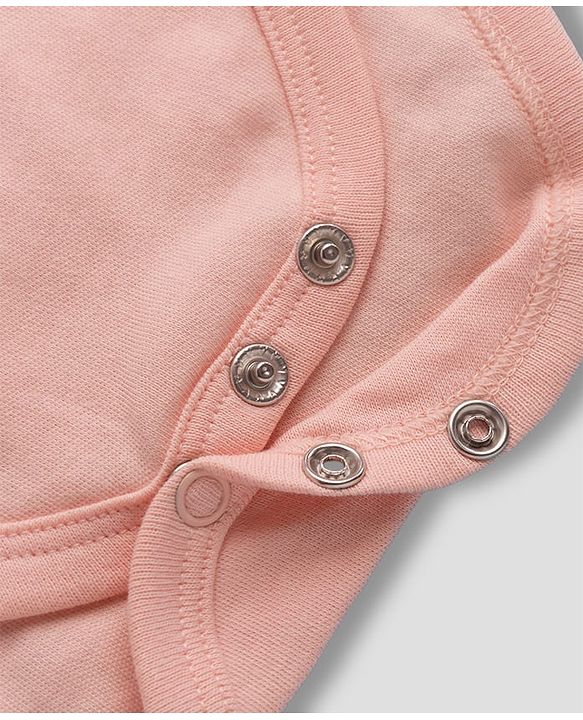 Babyhug 100% Pure Superfine Cotton Knit Half Sleeves Solid Onesies Pack of 3 - Multicolor
