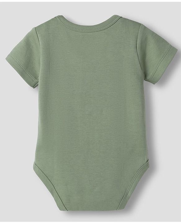 Babyhug 100% Pure Superfine 100% Cotton Knit Half Sleeves Solid Onesies Pack of 3 - Multicolor
