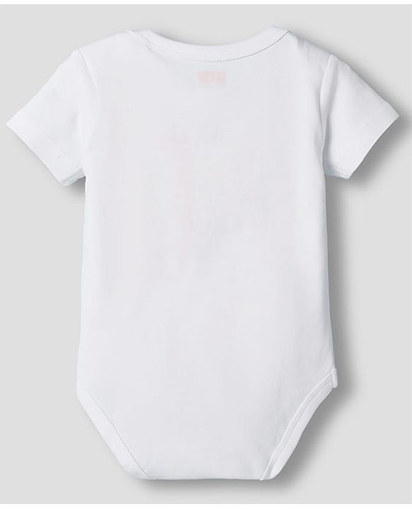 Babyhug 100% Pure Superfine Cotton Knit Half Sleeves Solid Onesies Pack of 3 - White