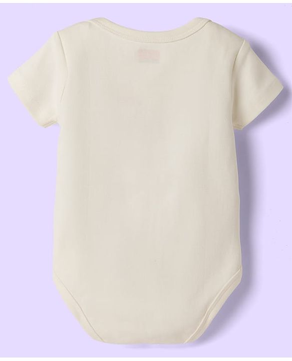 Babyhug 100% Pure Superfine Cotton Knit Half Sleeves Solid Onesies Pack of 5 - Multicolor