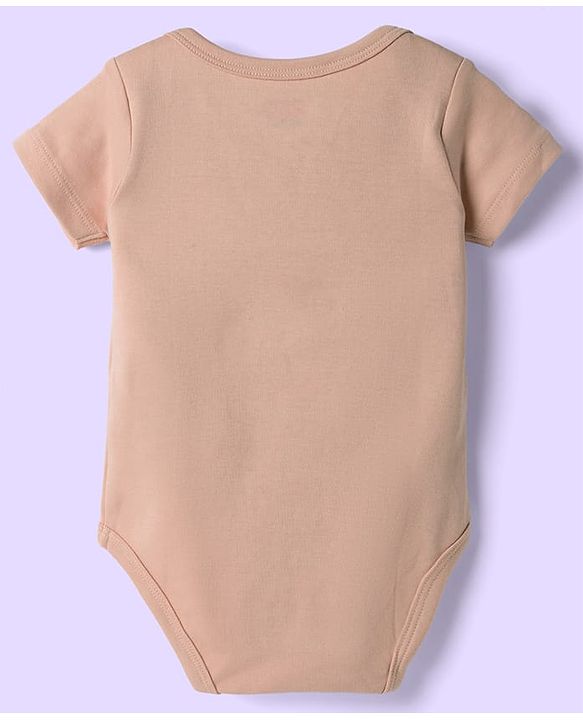 Babyhug 100% Pure Superfine Cotton Knit Half Sleeves Solid Onesies Pack of 5 - Multicolor