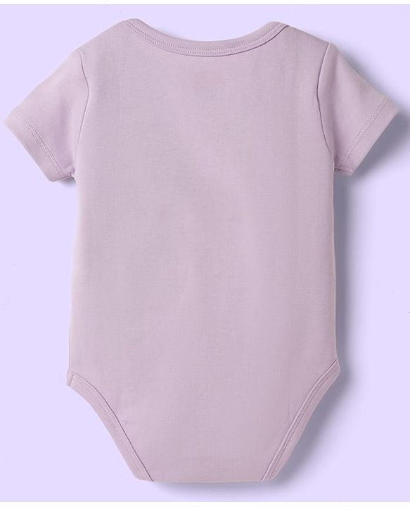 Babyhug 100% Pure Superfine Cotton Knit Half Sleeves Solid Onesies Pack of 5 - Multicolor