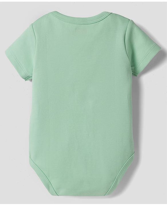 Babyhug 100% Pure Superfine 100% Cotton Knit Half Sleeves Solid Onesies Pack of 5 - Multicolor
