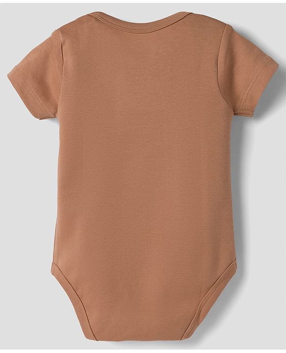 Babyhug 100% Pure Superfine 100% Cotton Knit Half Sleeves Solid Onesies Pack of 5 - Multicolor