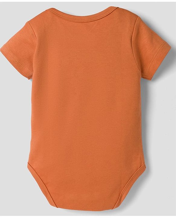 Babyhug 100% Pure Superfine 100% Cotton Knit Half Sleeves Solid Onesies Pack of 5 - Multicolor