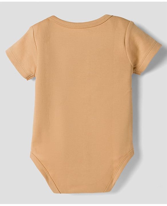 Babyhug 100% Pure Superfine 100% Cotton Knit Half Sleeves Solid Onesies Pack of 5 - Multicolor