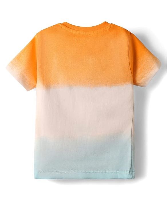 Babyhug Disney Single Jersey Knit Half Sleeves Tie & Dye T-Shirt & Shirts Set with Mickey Mouse Graphic - Multicolor