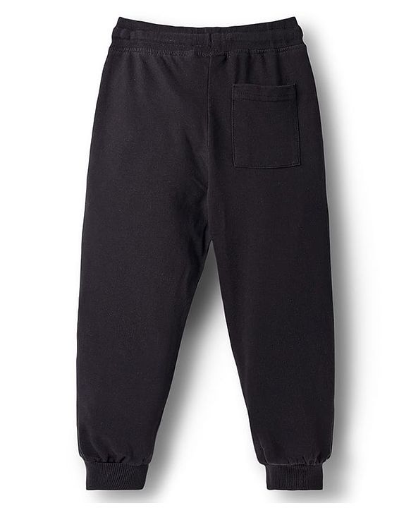 Pine Kids Looper Knit Full Length Lounge Pant With Speed Squad Print - Black