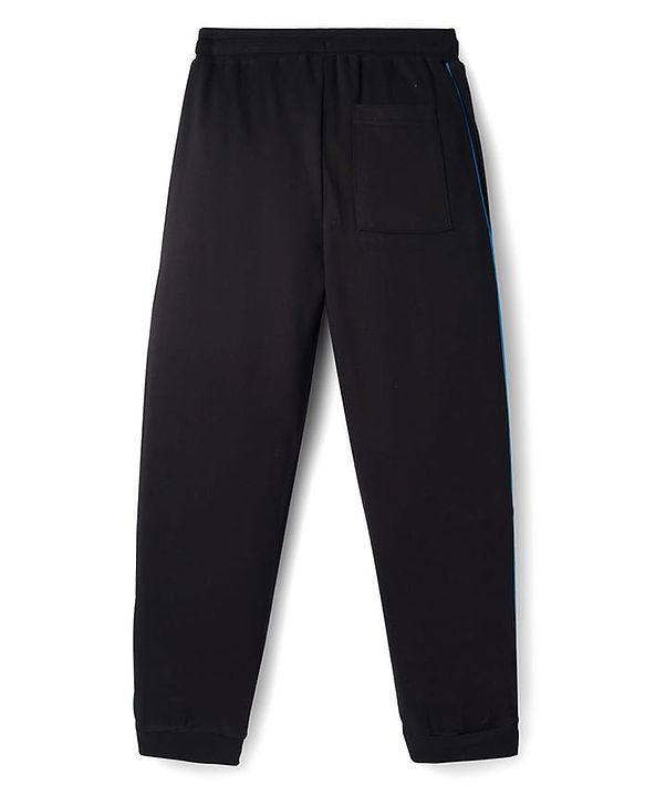 Pine Kids Looper Knit Full Length Lounge Pant With Space Print - Black