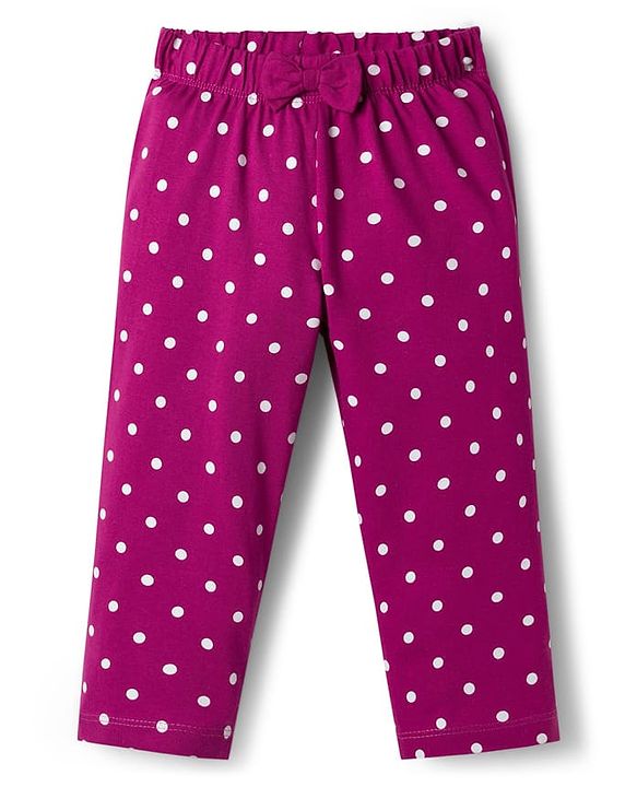 Babyhug Cotton Knit Full Sleeves T-Shirt & Pajama Night Suit with Sweet Dreams Print - Dark Pink