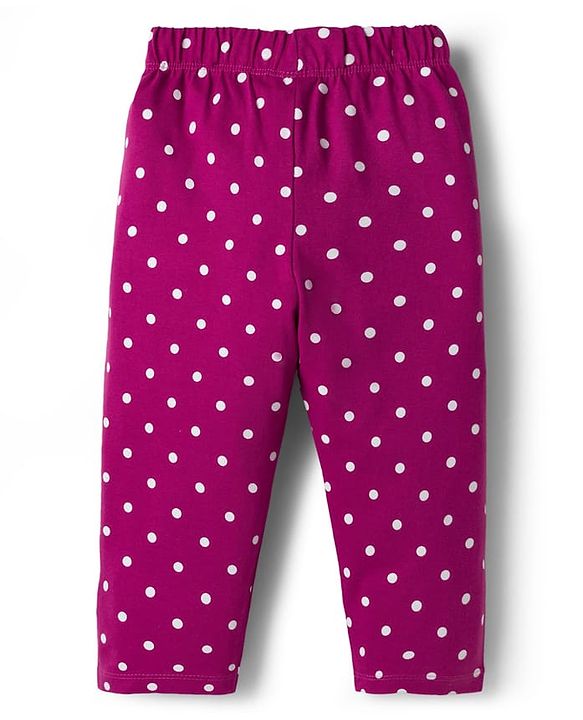 Babyhug Cotton Knit Full Sleeves T-Shirt & Pajama Night Suit with Sweet Dreams Print - Dark Pink
