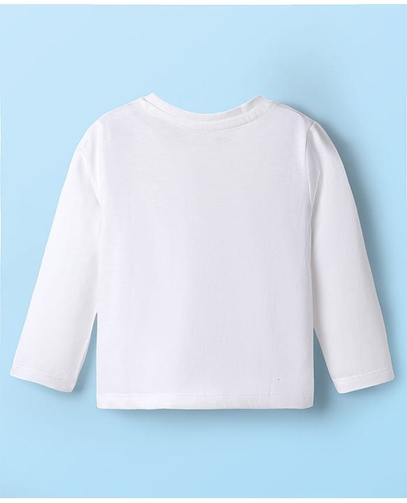 Babyhug Cotton Knit Full Sleeves T-Shirt & Pajama Night Suit with Always Smiling Print - Red & White