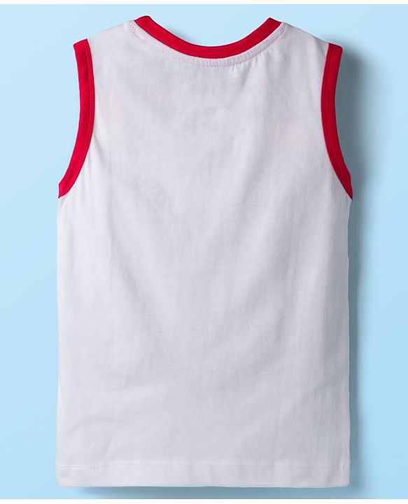 Babyhug Disney Single Jersey Knit Sleeveless T-Shirt & Shorts Set With Mickey Mouse Graphics - Multicolor