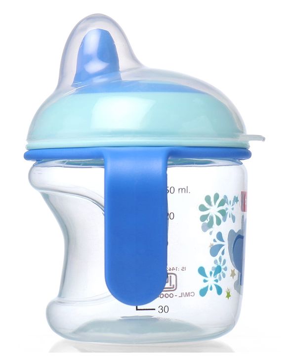 Babyhug Hard Spout Baby Sipper Cup with Anti-Spill Design, Pink & Purple-150 ml | BPA Free | Twin Handle | Lightweight