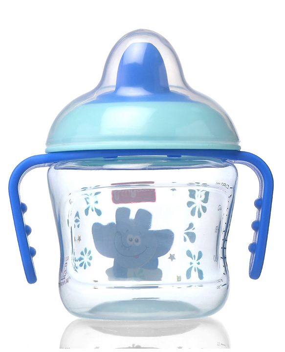 Babyhug Hard Spout Baby Sipper Cup with Anti-Spill Design, Pink & Purple-150 ml | BPA Free | Twin Handle | Lightweight