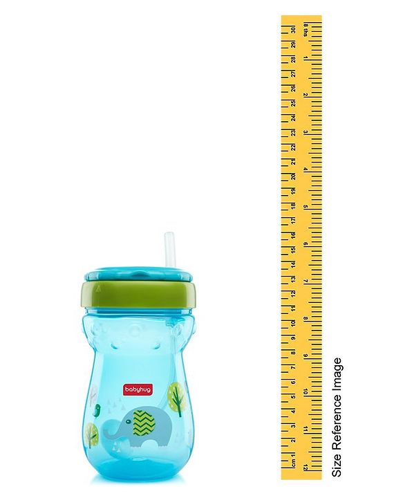 Babyhug Weighted Straw Sipper Blue - 360 ml