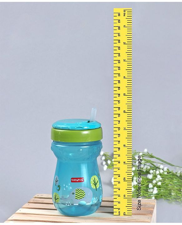 Babyhug Weighted Straw Sipper Blue - 360 ml