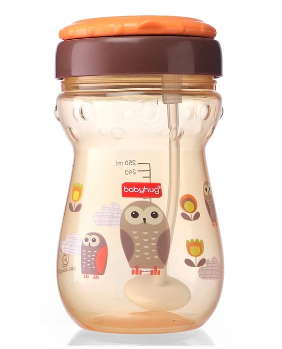 Babyhug Weighted Straw Sipper Orange - 360 ml