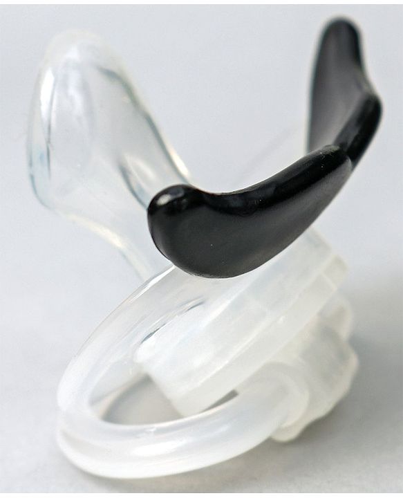 Babyhug Moustache Shaped Orthodontic Soother With Cover - Black | BPA Free | Non-Toxic | Soft Silicone | Lightweight | EN Certified