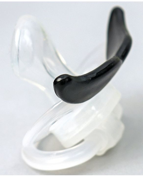Babyhug Moustache Shaped Orthodontic Soother With Cover - Black | BPA Free | Non-Toxic | Soft Silicone | Lightweight | EN Certified