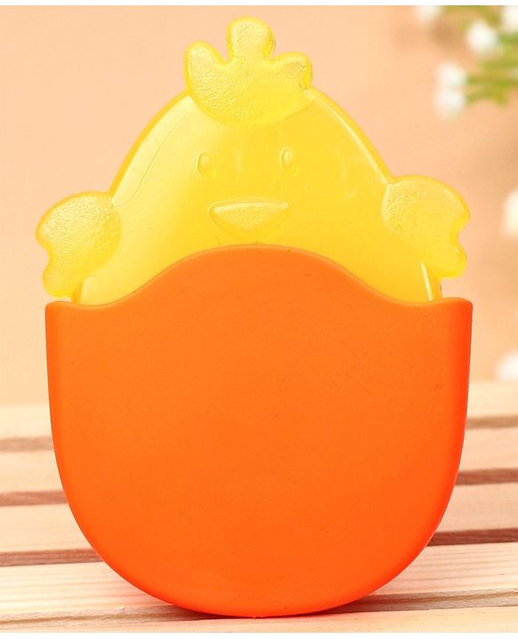 Babyhug Chicken Water Filled Teether With Holder - Yellow