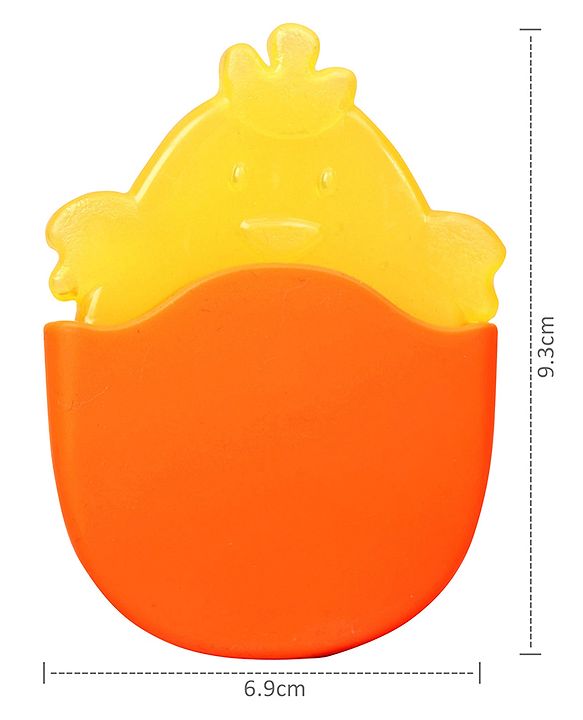 Babyhug Chicken Water Filled Teether With Holder - Yellow