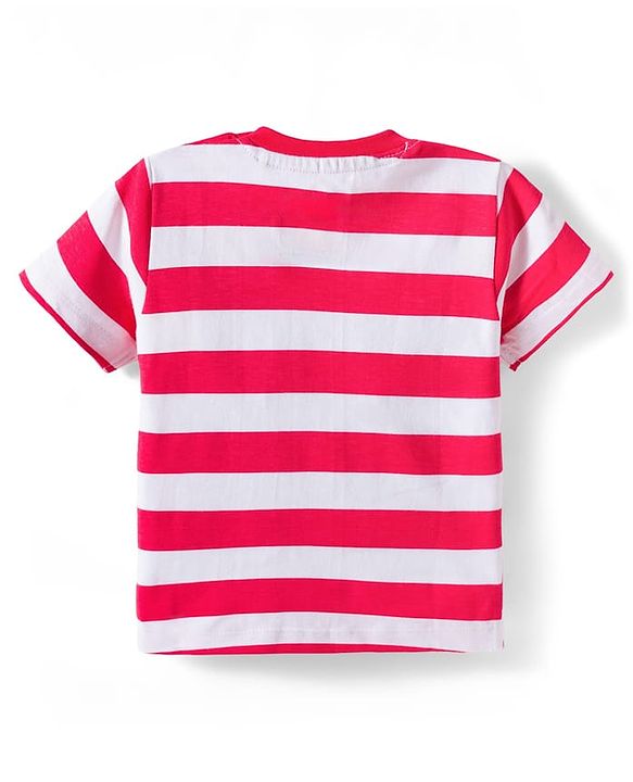 Babyhug Disney Single Jersey Half Sleeves Drop Sholuder T-Shirt with Mickey Mouse & Friends Graphic & Patch Pack of 2 - Multicolour