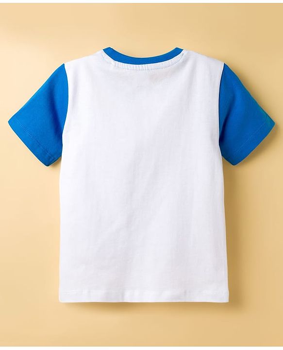Babyhug Disney Single Jersey Half Sleeves Drop Sholuder T-Shirt with Mickey Mouse & Friends Graphic & Patch Pack of 2 - Multicolour