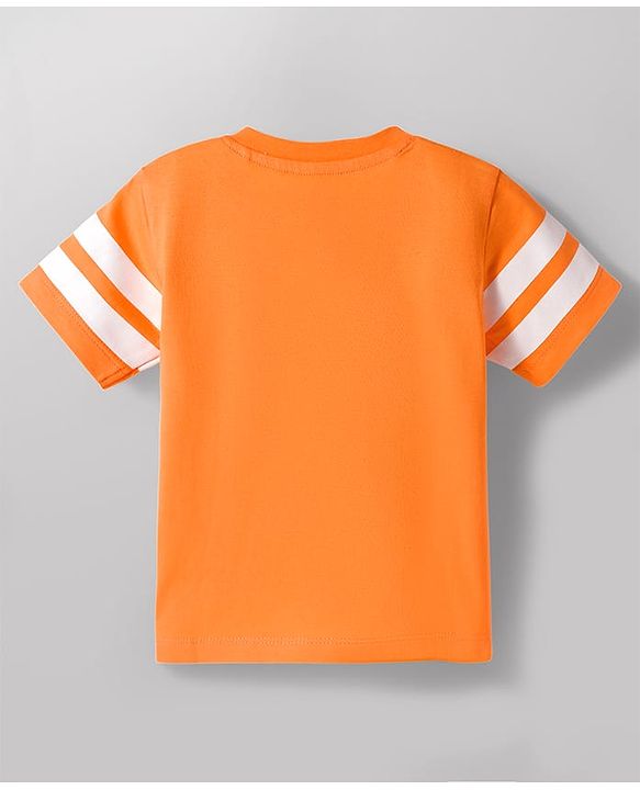 Babyhug Disney Single Jersey Knit Half Sleeves T-Shirts with Mickey Mouse Graphic Pack of 3 - Orange Blue & White