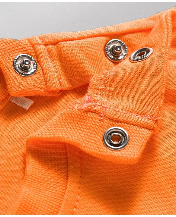 Babyhug Disney Single Jersey Knit Half Sleeves T-Shirts with Mickey Mouse Graphic Pack of 3 - Orange Blue & White