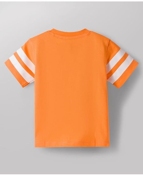 Babyhug Disney Single Jersey Knit Half Sleeves T-Shirts with Mickey Mouse Graphic Pack of 3 - Orange Blue & White
