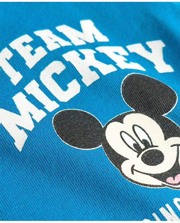 Babyhug Disney 100% Cotton Knit Half Sleeves T-shirt With Mickey & Friends Front & Back Print - Multicolour