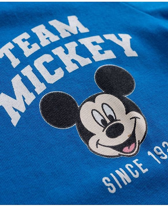 Babyhug Disney 100% Cotton Knit Half Sleeves T-shirt With Mickey & Friends Front & Back Print - Multicolour