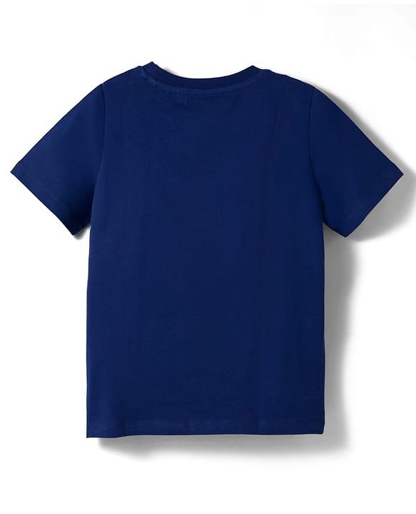 Pine Kids Disney Single Jersey Knit Half Sleeves T-Shirt With Spider Man Print - Navy Blue