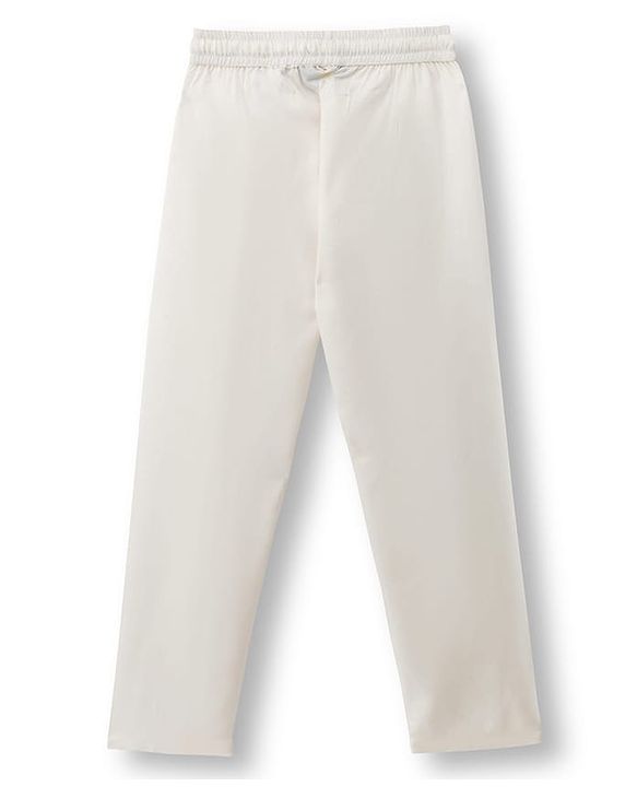 Pine Kids Woven Full Sleeves Kurta Pyjama Set With Floral Embroidery & Sequin Detailing - Purple & White
