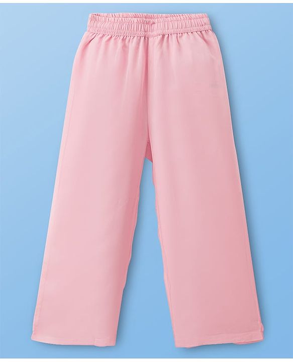 Pine Kids Woven Sleeveless Kurti Chudidar Set with Dupatta & Embroidery - Pink