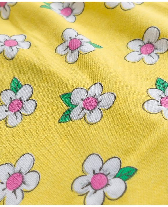 Babyhug 100% Cotton Knit Half Sleeves Onesies with Lemon Floral & Polka Dots Print Pack of 3 - Multicolor