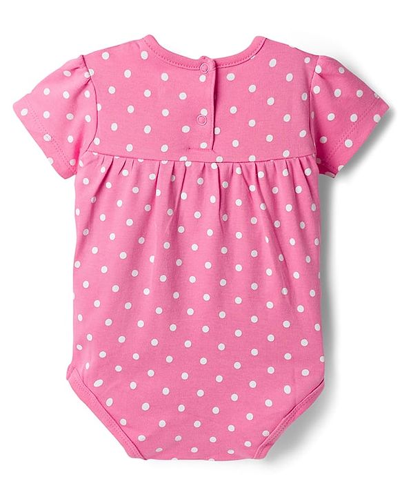 Babyhug 100% Cotton Knit Half Sleeves Onesies with Lemon Floral & Polka Dots Print Pack of 3 - Multicolor