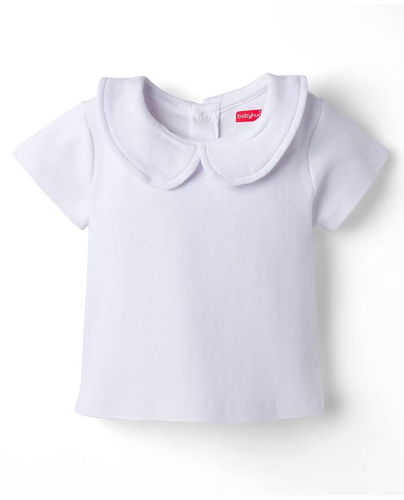 Babyhug 100% Cotton Knit Half Sleeves Onesie with Hairband & Polka Dot Print - Red