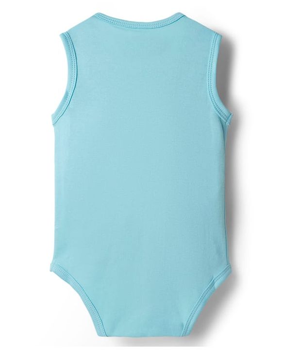 Babyhug 100% Cotton Knit Sleeveless Striped & Boat Printed Onesies Pack of 3 - Multicolor