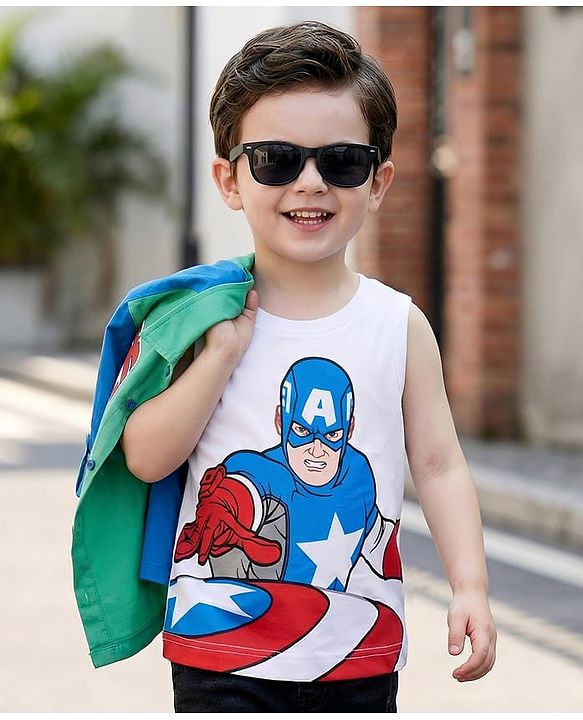 Babyhug Marvel 100% Cotton Knit Full Sleeves Shirt & T-Shirt With Avengers Graphics - Multicolour
