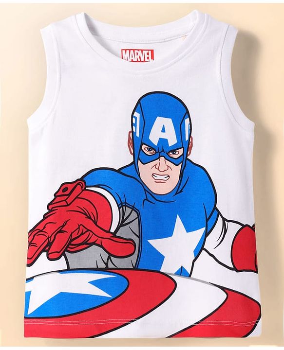 Babyhug Marvel 100% Cotton Knit Full Sleeves Shirt & T-Shirt With Avengers Graphics - Multicolour