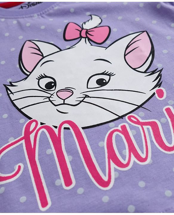 Babyhug Disney Single Jersey knit Half Sleeves T-Shirts with Marie Graphic Pack of 3 - Multicolor
