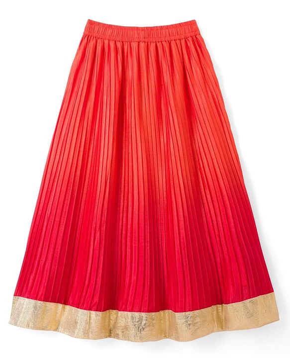 Pine Kids Woven Half Sleeves Printed Choli Lehenga Set with Dupatta - Multicolor